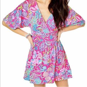 Lilly Pulitzer Parigi Skort Romper Size Medium in Shell Me Something Good print